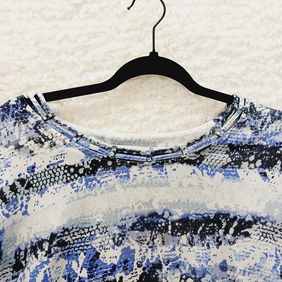 T-Shirt Size XL Blue Jewels Vacation Office Minimalist Resort Soft Girl Whimsy - Picture 2 of 16
